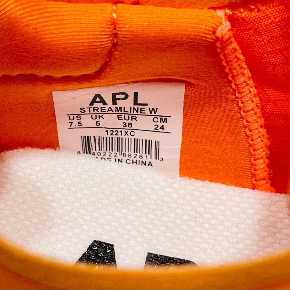 APL NWOB Orange/White Streamline Shoes 7.5/9 - Picture 12 of 12